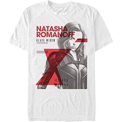 Marvel Unisex svart Widow Romanov organisk kortärmad T-shirt, Vit, L Marvel Unisex svart Widow Romanov organisk kortärmad T-shirt, Vit, L