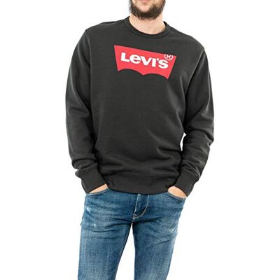 Levi's Graphic Crewneck B Sweatshirt herr, Housemark Two Color Jet Black, S Levi's Graphic Crewneck B Sweatshirt herr, Housemark Two Color Jet Black, S