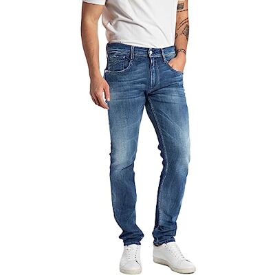 Replay Herrjeans Anbass Slim Fit Bio, Medium blå 009-5, 27W / 32L Replay Herrjeans Anbass Slim Fit Bio, Medium blå 009-5, 27W / 32L