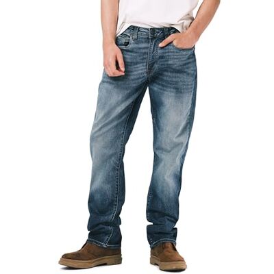 Buffalo David Bitton Avslappnade raka Driven-jeans med stretchtyg, 31W / 34L Buffalo David Bitton Avslappnade raka Driven-jeans med stretchtyg, 31W / 34L