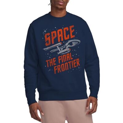 Star Trek Space Travel Crew sweatshirt, marinblå, XX-Large, Marinblått Xsp, XXL Star Trek Space Travel Crew sweatshirt, marinblå, XX-Large, Marinblått Xsp, XXL