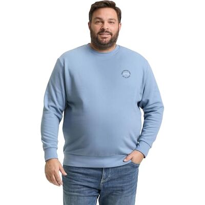 TOM TAILOR Plussize herrtröja, 28800 – Faded Denim Blue, 3XL plus size TOM TAILOR Plussize herrtröja, 28800 – Faded Denim Blue, 3XL plus size
