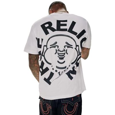True Religion mäns ss Buddha ansikte t-shirt ledig, Optisk vit, XL True Religion mäns ss Buddha ansikte t-shirt ledig, Optisk vit, XL