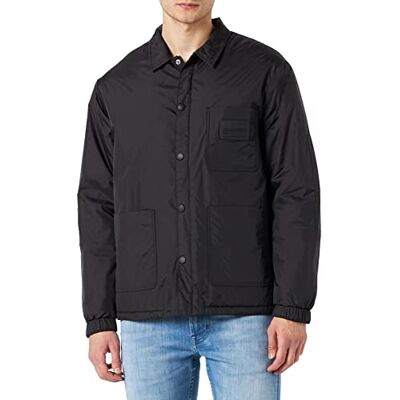 Replay Anorak för män med knappslå, Svart 098, XXL Replay Anorak för män med knappslå, Svart 098, XXL