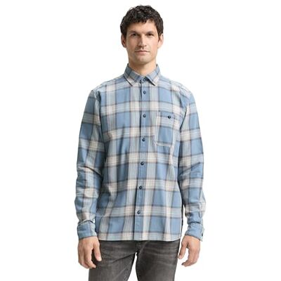 TOM TAILOR herrskjorta, 38916 – ljusblå vit kontroll, 3XL TOM TAILOR herrskjorta, 38916 – ljusblå vit kontroll, 3XL