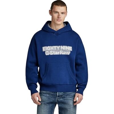 G-STAR RAW Herr grafisk HDD lös stickad tröja, Blå (Ballpen Blue D23933-d488-1822), L G-STAR RAW Herr grafisk HDD lös stickad tröja, Blå (Ballpen Blue D23933-d488-1822), L