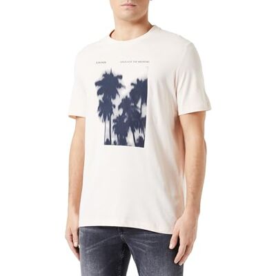 s.Oliver Kortärmad T-shirt för män, Vit, XXL s.Oliver Kortärmad T-shirt för män, Vit, XXL