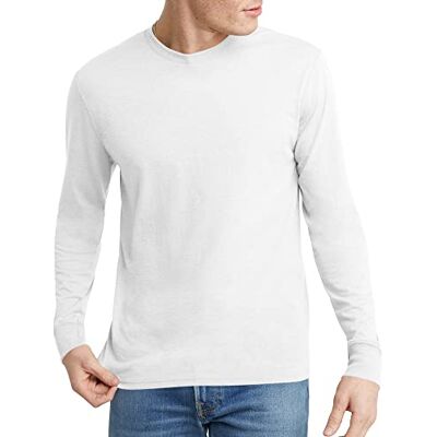 Hanes Originals långärmad T-shirt för män, lätt treblandad jerseytröja för män, finns i lång modell, XXL Hanes Originals långärmad T-shirt för män, lätt treblandad jerseytröja för män, finns i lång modell, XXL