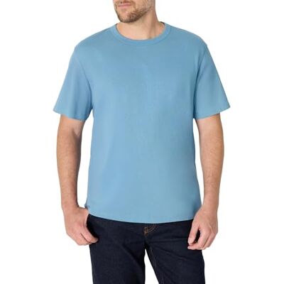 Amazon Essentials mäns t-shirt med avslappnad passform tungvikt bomull, Blå (Dusty blå), M Amazon Essentials mäns t-shirt med avslappnad passform tungvikt bomull, Blå (Dusty blå), M