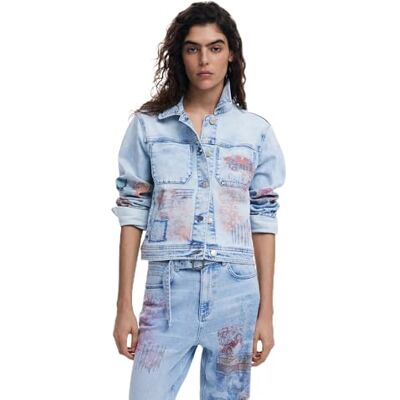 Desigual CHAQ_LOS ANGE, 5053 DENIM MEDIUM WASH, L, Blå, L Desigual CHAQ_LOS ANGE, 5053 DENIM MEDIUM WASH, L, Blå, L