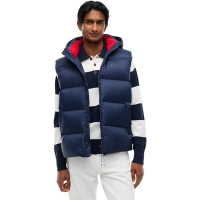 Tommy Jeans herr TJM ESSENTIAL DOWN VEST EXT DM0DM20465 väst, blå (mörk natt marinblå), M, Blå (mörk natt marinblå), M Tommy Jeans herr TJM ESSENTIAL DOWN VEST EXT DM0DM20465 väst, blå (mörk natt marinblå), M, Blå (mörk natt marinblå), M