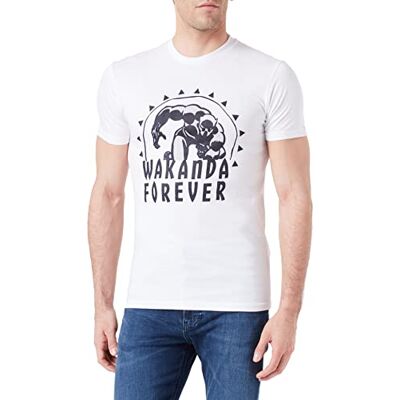 Marvel T-shirt herr, Vitt och blått, S Marvel T-shirt herr, Vitt och blått, S