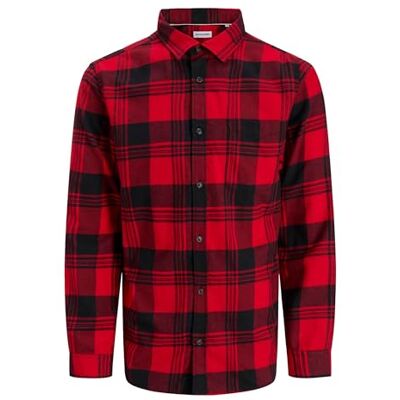 JACK & JONES Jjjames Buffalo Shirt Ls, Äkta röd, XS JACK & JONES Jjjames Buffalo Shirt Ls, Äkta röd, XS