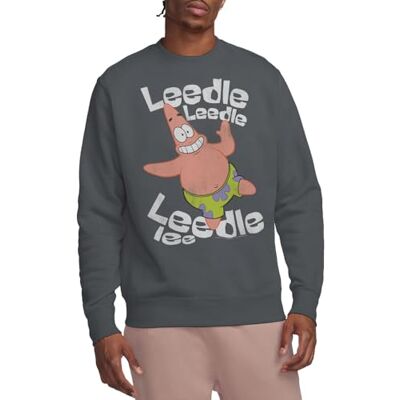 SPONGEBOB SQUAREPANTS Svampbob sjungande Patrick Crew sweatshirt, träkol, XX-Large, Träkol, XXL SPONGEBOB SQUAREPANTS Svampbob sjungande Patrick Crew sweatshirt, träkol, XX-Large, Träkol, XXL