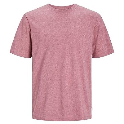 JACK & JONES Jjeorganic Melange Tee Ss O-Neck Noos, Mesa rosa/detalj: melerad, S JACK & JONES Jjeorganic Melange Tee Ss O-Neck Noos, Mesa rosa/detalj: melerad, S