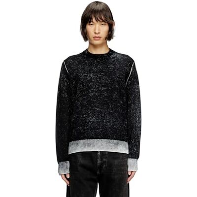 Diesel K-LARENCE-B Knitwear Black Black XL Unisex Vuxen Sweatshirt, Svart svart svart, XL Diesel K-LARENCE-B Knitwear Black Black XL Unisex Vuxen Sweatshirt, Svart svart svart, XL