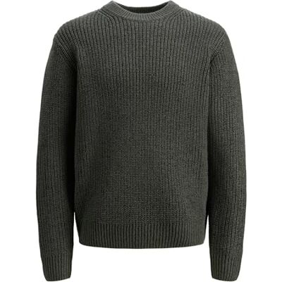 JACK & JONES Jorbleecker Knit Crew Neck Bf, Skogsriver, S JACK & JONES Jorbleecker Knit Crew Neck Bf, Skogsriver, S