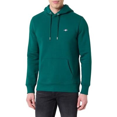 GANT REG Shield Hoodie, Djup skogsgrön, 4XL GANT REG Shield Hoodie, Djup skogsgrön, 4XL