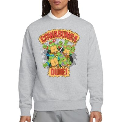 Mutant Tmnt Cowabunga Dude Crew tröja, atletisk ljung, liten, Atletisk Heather, S Mutant Tmnt Cowabunga Dude Crew tröja, atletisk ljung, liten, Atletisk Heather, S