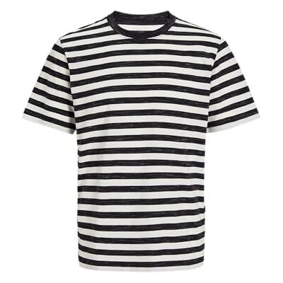 JACK & JONES Jorvarenna Stripe Tee Ss Crew Neck, svart, S JACK & JONES Jorvarenna Stripe Tee Ss Crew Neck, svart, S