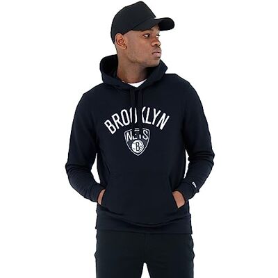 New Era We NBA Regular Hoody Bronet Blkwhi herrtröja New Era We NBA Regular Hoody Bronet Blkwhi herrtröja