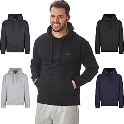 Iron Mountain Herr mjuk fleece pullover huvtröja med huva, återvunnet garn miljövänlig topp, svart, L Iron Mountain Herr mjuk fleece pullover huvtröja med huva, återvunnet garn miljövänlig topp, svart, L