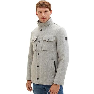 TOM TAILOR Jacka för män, 30507 – ljus sten grå ull twill, XXL TOM TAILOR Jacka för män, 30507 – ljus sten grå ull twill, XXL