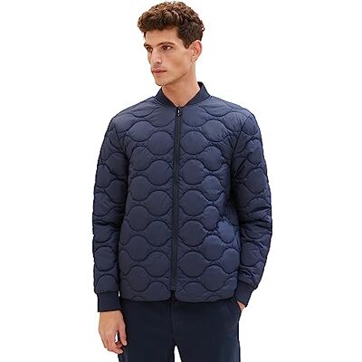 TOM TAILOR bomberjacka för män med quiltning, 10668-sky Captain Blue, M TOM TAILOR bomberjacka för män med quiltning, 10668-sky Captain Blue, M