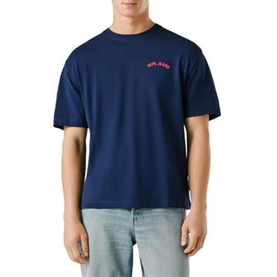 Pepe Jeans Gideon T-shirt för män, blå (Sailor Blue), XL Pepe Jeans Gideon T-shirt för män, blå (Sailor Blue), XL