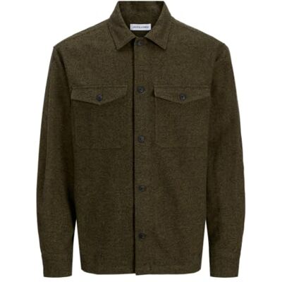JACK & JONES Jjeperfect Melange Overshirt Ls Sn, Russin, M JACK & JONES Jjeperfect Melange Overshirt Ls Sn, Russin, M