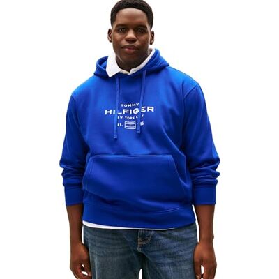 Tommy Hilfiger herr BT-OVAL GRAPHIC HOODIE-B MW0MW42062 pullover huvtröja, blå, XXL, Blå (kil blå), XXL Tommy Hilfiger herr BT-OVAL GRAPHIC HOODIE-B MW0MW42062 pullover huvtröja, blå, XXL, Blå (kil blå), XXL