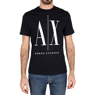 Giorgio Armani Herr Icon Graphic T-Shirt, marinblå, XS Giorgio Armani Herr Icon Graphic T-Shirt, marinblå, XS