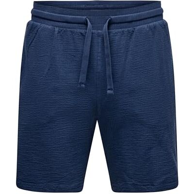 Only & Sons Onskian Life Reg Seersucker Shorts Noos, naval academy, M Only & Sons Onskian Life Reg Seersucker Shorts Noos, naval academy, M