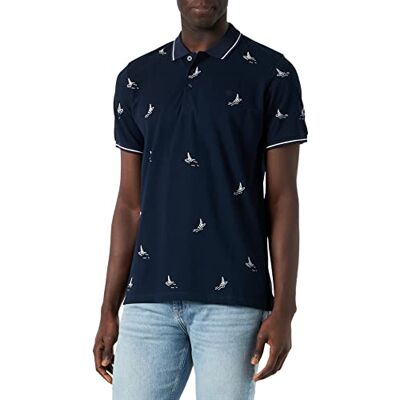 Cross Jeans herr 15699 pikétröja, Light Navy, normal Cross Jeans herr 15699 pikétröja, Light Navy, normal