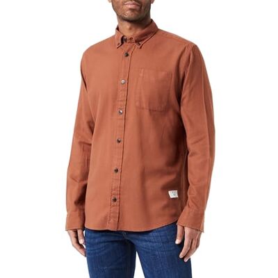 JACK & JONES Jprblubrook Solid twill skjorta L/S fritidsskjorta, Cambridge brun/passform: comfort fit, L JACK & JONES Jprblubrook Solid twill skjorta L/S fritidsskjorta, Cambridge brun/passform: comfort fit, L