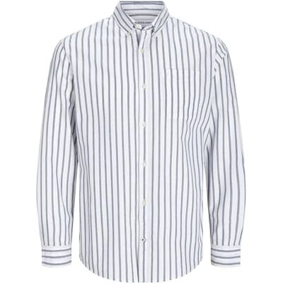 JACK & JONES JJEOXFORD skjorta L/S S21 NOOS PLS, Ensign blå/ränder: ränder, 4XL JACK & JONES JJEOXFORD skjorta L/S S21 NOOS PLS, Ensign blå/ränder: ränder, 4XL
