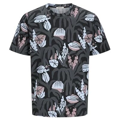 JACK & JONES Joralmeria AOP Tee Ss Crew Neck, svart, L JACK & JONES Joralmeria AOP Tee Ss Crew Neck, svart, L
