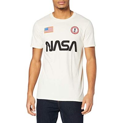Nasa herr emblem t-shirt, Naturlig vit, M Nasa herr emblem t-shirt, Naturlig vit, M