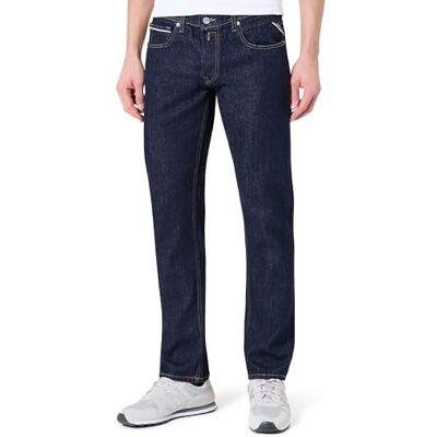 Replay Jeans Grover Stretch, Mörkblå 007 (blå), 33 W/32 L Replay Jeans Grover Stretch, Mörkblå 007 (blå), 33 W/32 L