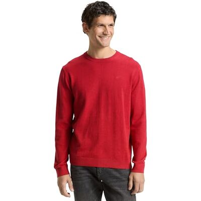 TOM TAILOR herrtröja, 13686 – Salsa Red Non-solid, M TOM TAILOR herrtröja, 13686 – Salsa Red Non-solid, M