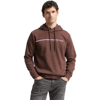 TOM TAILOR Sweatshirt för män, 38833 – väska brun, XXL TOM TAILOR Sweatshirt för män, 38833 – väska brun, XXL