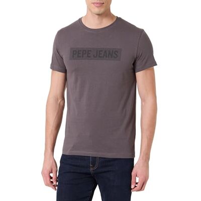 Pepe Jeans herr M Basic Optic Logo T-shirt, Grå (mörkgrå), M, Grå (mörkgrå), M Pepe Jeans herr M Basic Optic Logo T-shirt, Grå (mörkgrå), M, Grå (mörkgrå), M
