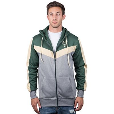 Ultra Game NBA Official Men’s Contrast Back Cut Full Zip Hoodie Sweatshirt Unisex, Milwaukee Bucks, Team Color, XX-Large Ultra Game NBA Official Men’s Contrast Back Cut Full Zip Hoodie Sweatshirt Unisex, Milwaukee Bucks, Team Color, XX-Large