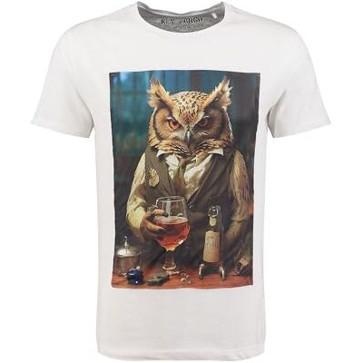KEYLARGO Herr T-shirt MT KLRELAXED OWL rund, Vit (1 000 st), 3XL KEYLARGO Herr T-shirt MT KLRELAXED OWL rund, Vit (1 000 st), 3XL