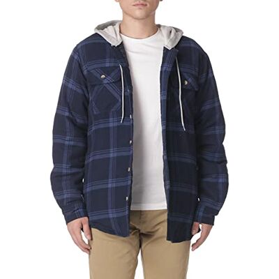 Wrangler Authentics Wrangler Originals långärmad, quiltad och fodrad flanellskjortjacka med huva för herrar, 3XL Wrangler Authentics Wrangler Originals långärmad, quiltad och fodrad flanellskjortjacka med huva för herrar, 3XL