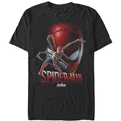 Marvel Unisex Avengers: Infinity War Iron-spidey Face Organic kortärmad T-shirt, svart, S Marvel Unisex Avengers: Infinity War Iron-spidey Face Organic kortärmad T-shirt, svart, S
