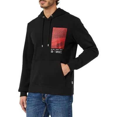 s.Oliver Sweatshirt med huva och tryck på framsidan, 99 d1, M s.Oliver Sweatshirt med huva och tryck på framsidan, 99 d1, M