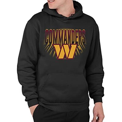 Junk Food unisex NFL team spotlight huvtröja tröja med huva, Washington Commanders svart, L Junk Food unisex NFL team spotlight huvtröja tröja med huva, Washington Commanders svart, L