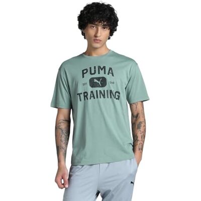 PUMA M Grafik tåg logo avslappnad t-shirt PUMA M Grafik tåg logo avslappnad t-shirt