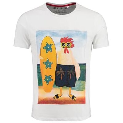 KEY LARGO KEYLARGO Herr T-shirt MT KLSURFING Chicken, Vit (1 000 st), XL KEY LARGO KEYLARGO Herr T-shirt MT KLSURFING Chicken, Vit (1 000 st), XL